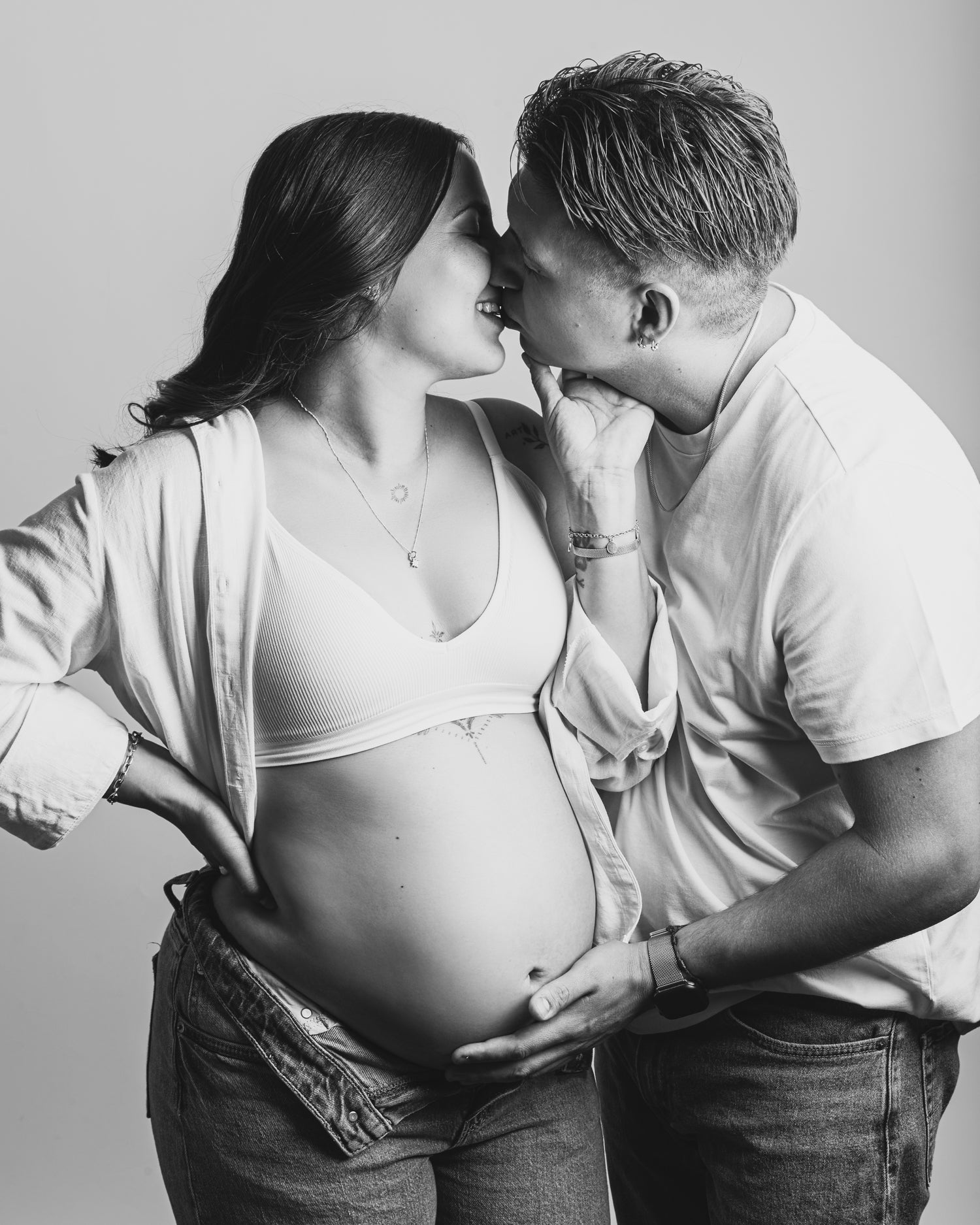 Sesión Fotográfica de Embarazo, en estudio