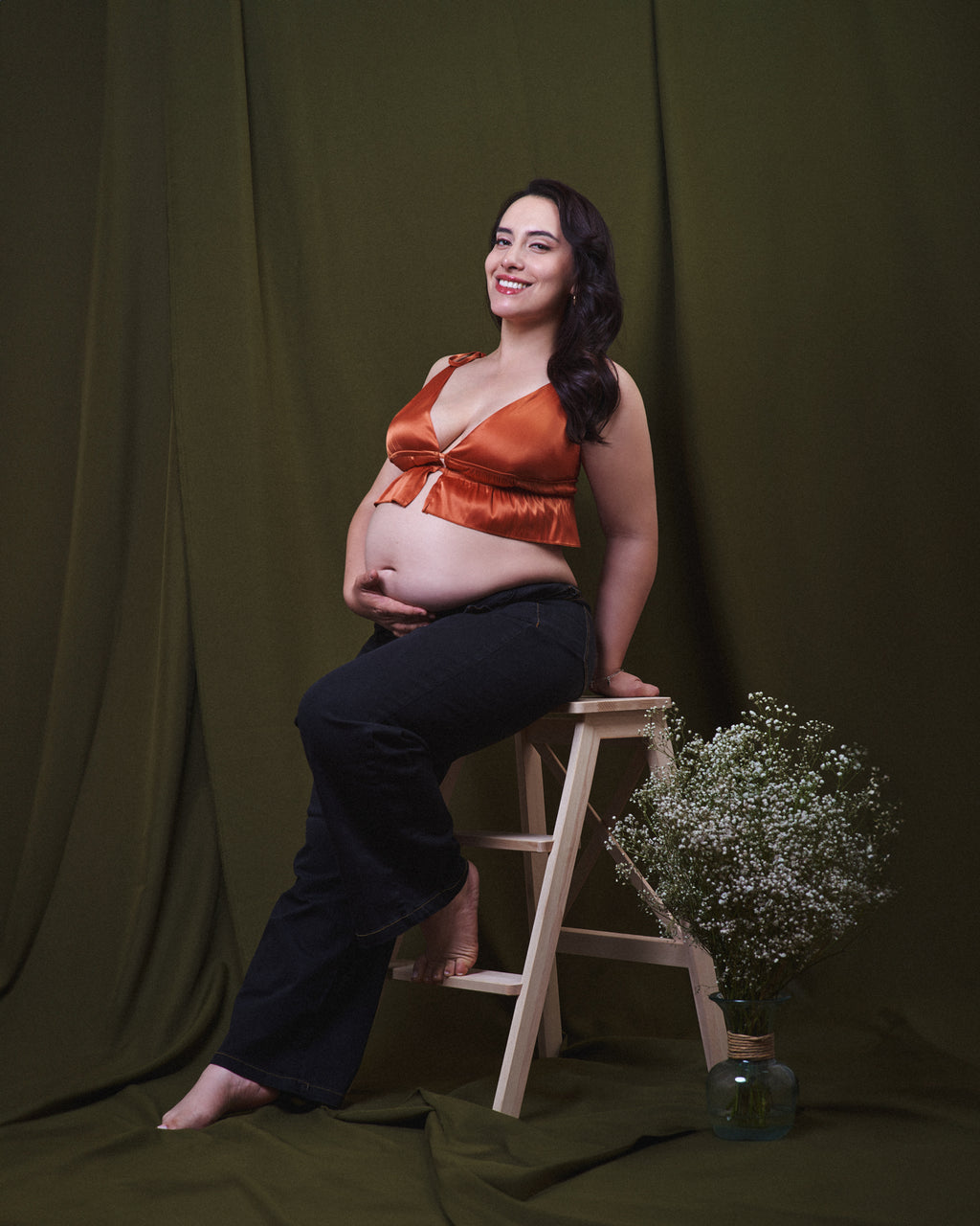 Sesión Fotográfica de Embarazo, en estudio