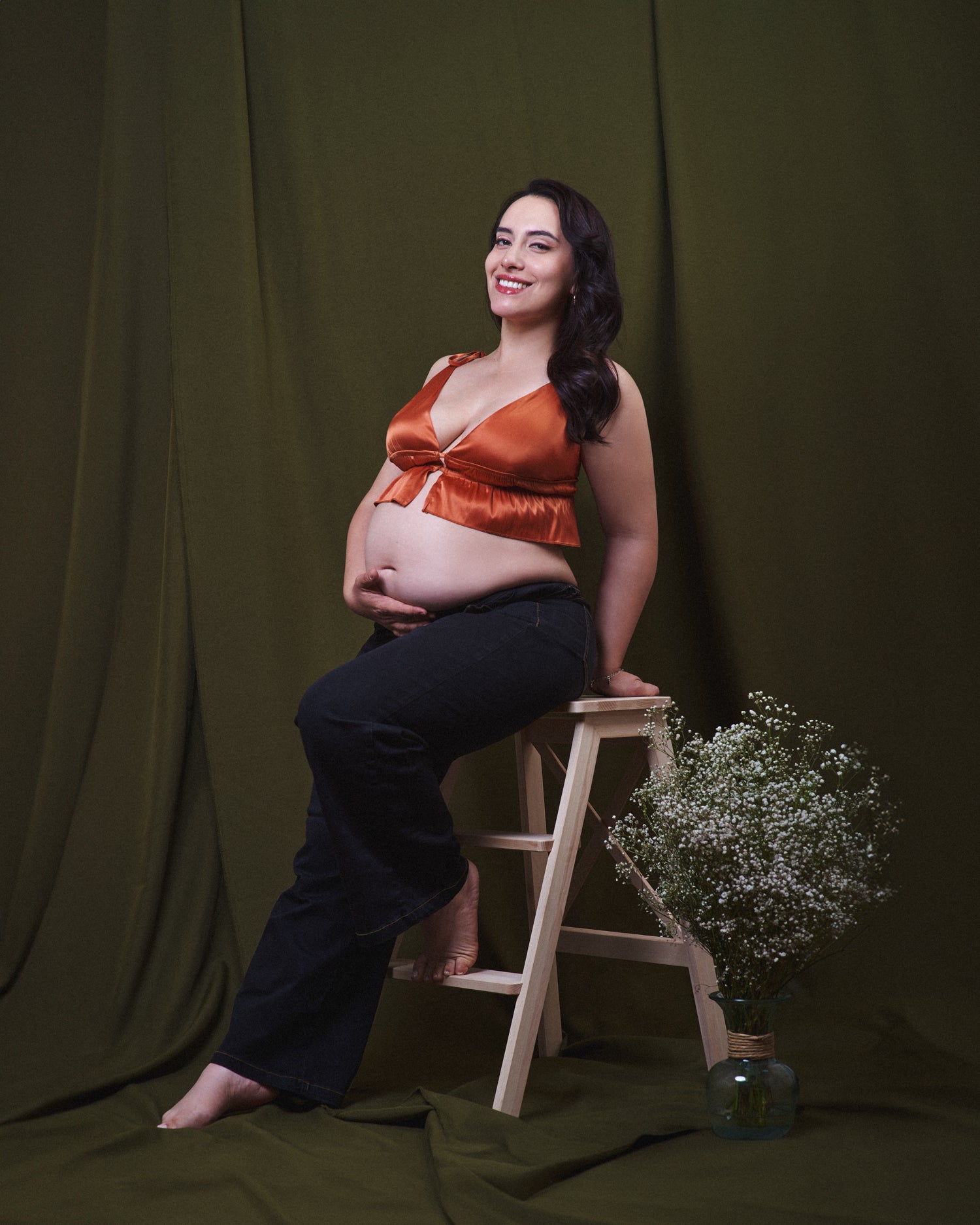 Sesión Fotográfica de Embarazo, en estudio