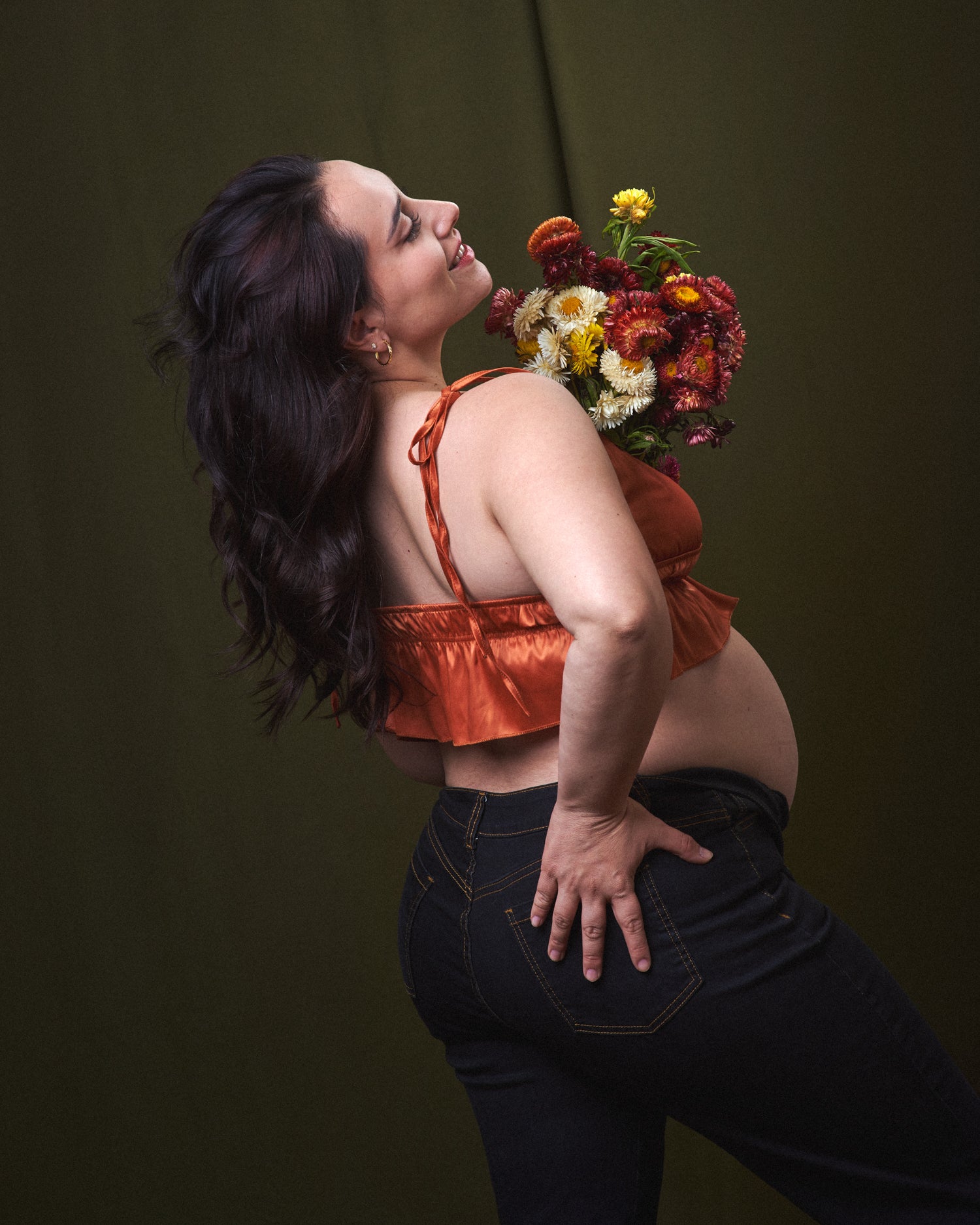 Sesión Fotográfica de Embarazo, en estudio