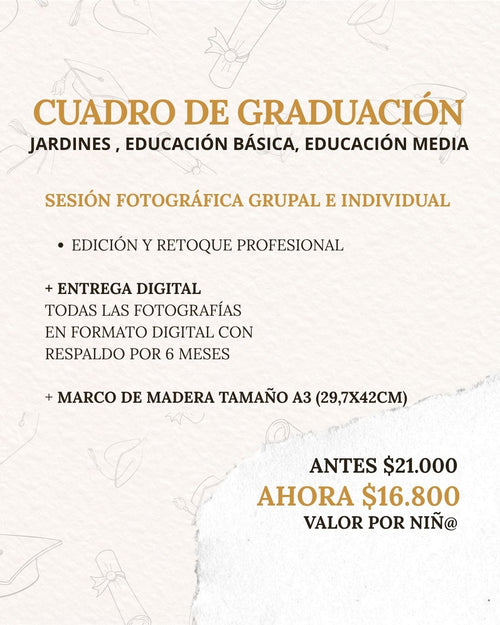 Cuadro de graduados - Reserva tu servicio
