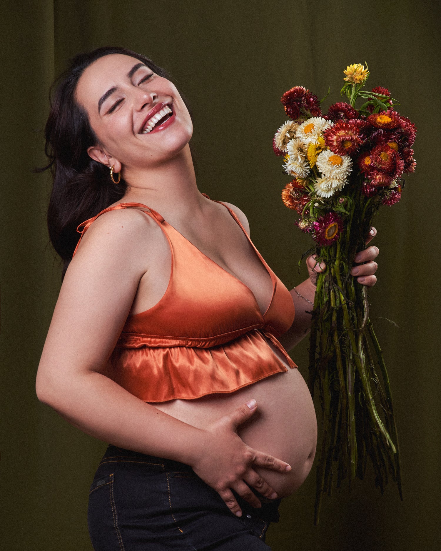 Sesión Fotográfica de Embarazo, en estudio