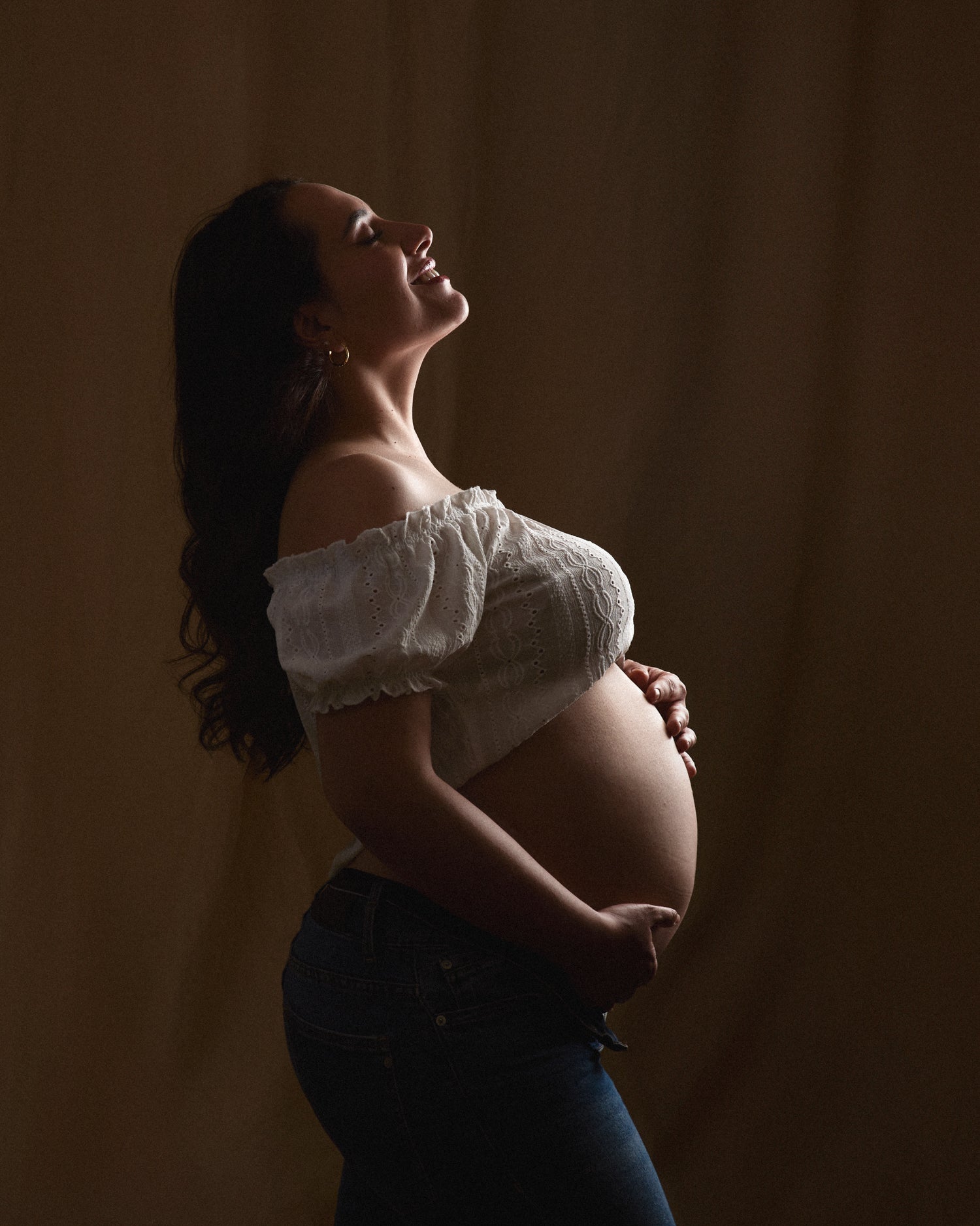 Sesión Fotográfica de Embarazo, en estudio